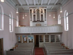 Innenansicht evangelische Kirche Züsch